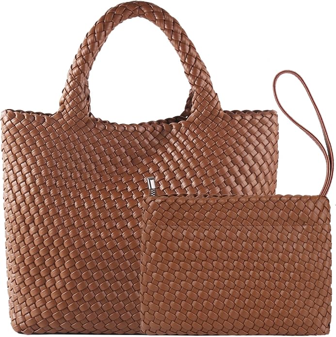 JINMANXUE Fashion Woven Bag Shopper Bag Travel Handbags and Purses Women Tote Bag Large Capacity Shoulder Bags by JINMANXUE