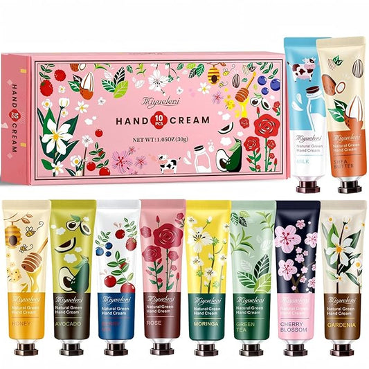 10 Pack Hand Cream Gift Set, Womens Gifts for Christmas, Thank You Gifts&Stocking Stuffers for Women,Teengirls, Subtle Fragrance Moisturizing Hand Lotion, Small Gifts Travel Size 30ml
