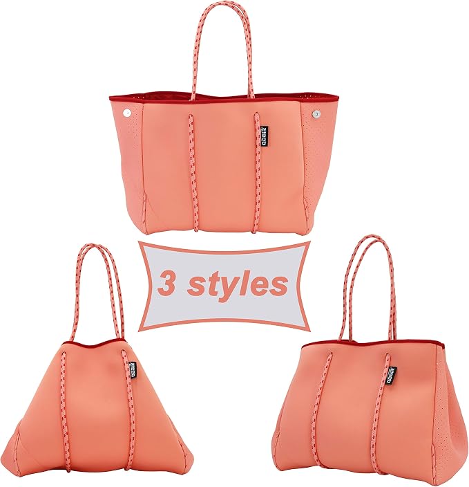 QOGiR Neoprene Multipurpose Beach Bag Tote with Inner Zipper Pocket … … … … - Image 6