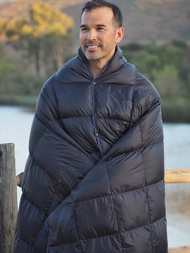 Get Out Gear Down Camping Blanket - Puffy, Packable, Lightweight and Warm | Ideal for Outdoors, Travel, Stadium, Festivals, Beach, Hammock | 650 Fill Power Water-Resistant Backpacking Quilt - Image 6