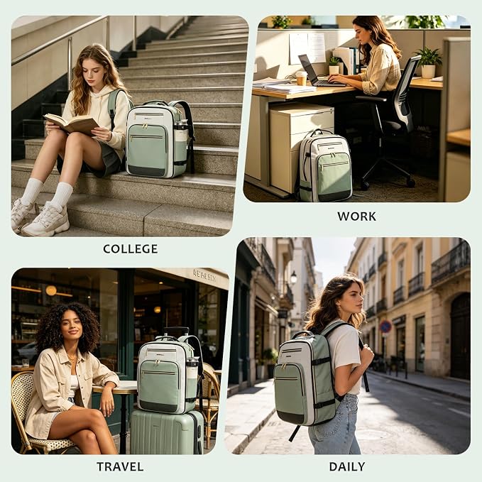 EMPSIGN 40L Travel Backpack for Women & Men | Airline Approved Carry On, TSA Personal Item Bag, Waterproof, Overnight Weekender Essentials, Fits 17" Laptop - Image 7