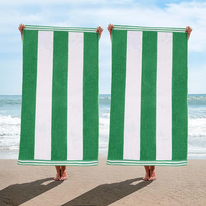 Superior Oversized Beach Towel, Dark Green (Set of 2) by SUPERIOR