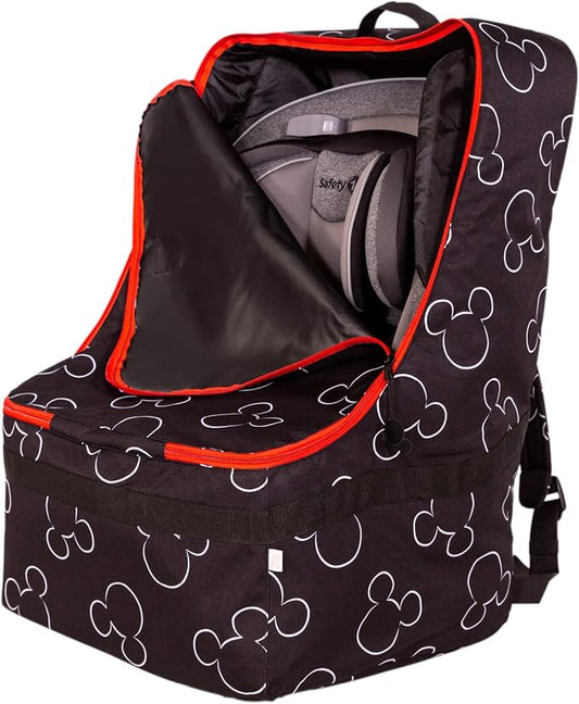 J.L. Childress Disney Baby Padded Backpack Car Seat Bag - Travel Bag for Airplane, Fits Most Baby & Infant Car Seats, Boosters, & Carriers, For Gate or Baggage Check - Ultimate, Mickey Mouse, Black by JLChildressCoIncUSBaby