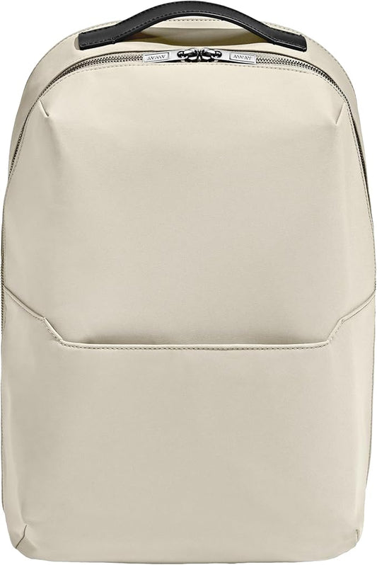 Away The Everywhere Zip Backpack - Personal Item Airline Approved Backpack with 16” Padded Laptop Sleeve, Water Bottle Pocket, Interior and Exterior Pockets - Fits Up to 16-Inch Laptops - Salt White by Unknown