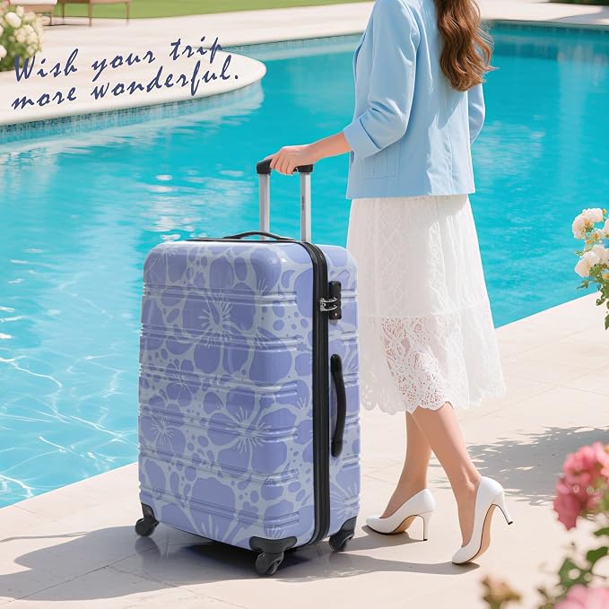 Merax Luggage Sets 3 Piece, Hardside Suitcase Set with Spinner Wheels | Lightweight 20+24+28 IN Suitcase with Carry on Luggage, Blue - Image 9