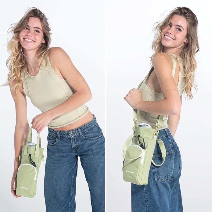 Sherpani Izzie, Water Bottle Crossbody, 32oz Bottle Carrier Bag | Bottle Holder Sling with Phone Pocket, Cross Body Drink Carrier Men Women, RFID Protection for Hiking Camping, Travel Gift - Image 2
