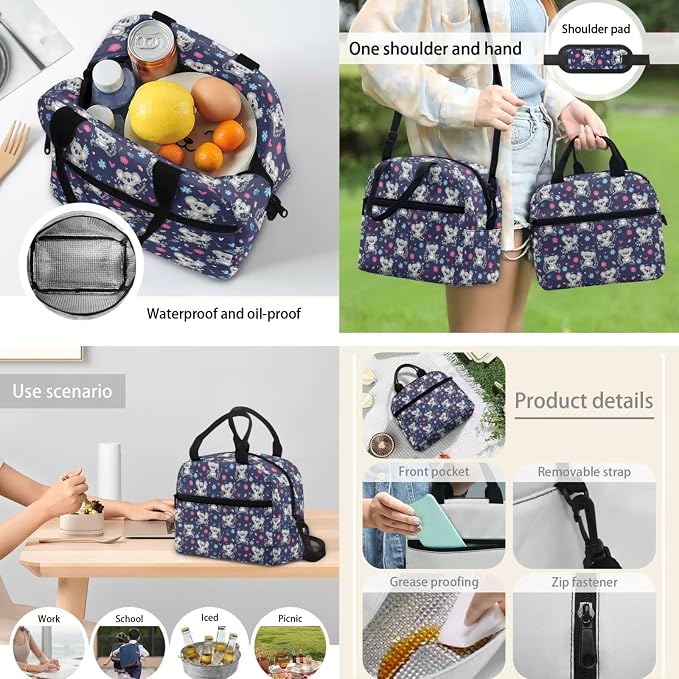 POLERO Cute Koala Backpack for Kids Elementary Preschool Kindergarten School Bookbag with Lunch Box Pencil Case Water Bottle Holder - Image 6