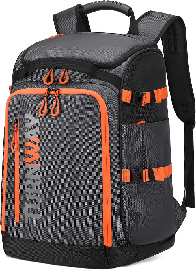TurnWay Ski/Snowboard Boot Backpack/Ski Boot Backpack | Excellent for Store All Gear | Travel with Waterproof Exterior, Reflective Strip for Men, Women and Youth by turnway