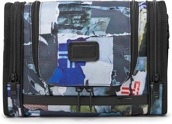 TUMI - Alpha Hanging Travel Kit - Toiletries and Cosmetics Organizer - Travel Essentials Bag with Hooks & Pockets - Wheatpaste Print by Unknown