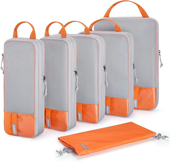 BAGSMART 6 Set /4 Set/2 Set Compression Packing Cubes for Travel, Lightweight Luggage Organizer Bags, Durable Space Saver Bags Travel Essentials by BAGSMART