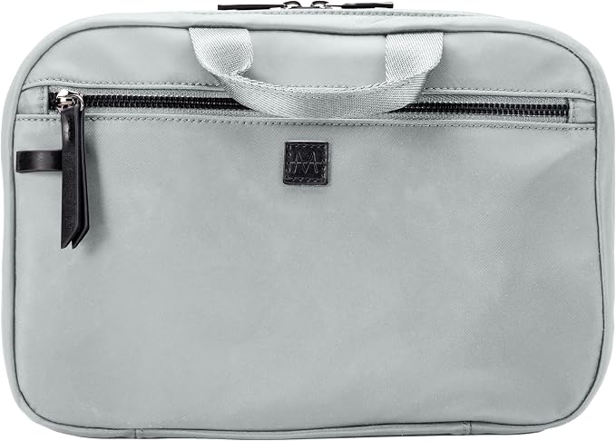 The All Week Kit, Hanging Toiletry Bag for Extended Trips with Multi Compartment Storage Large Travel Toiletry Organizer with Hook Made from Sturdy Water Resistant Nylon HNG-733-SLV by MerzonTravel