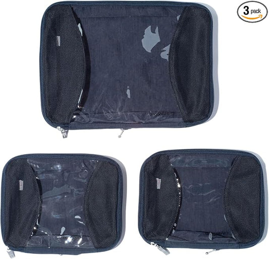 Baggallini Compression Cube 3-piece set - Lightweight Compression Packing Cubes for Travel by baggallini