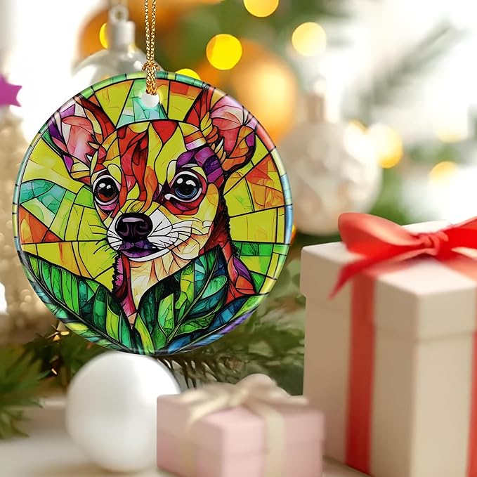 Chihuahua Ornament, Dog Christmas Ornament – Christmas Tree Decor, Holiday Decoration, Stocking Stuffer, Festive Gift Idea, Gifts for Dog Lover, Friends, and Family