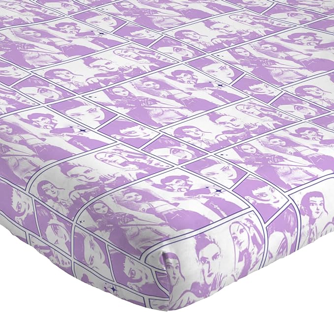 Jay Franco Kids Sheet Set with Fitted, Flat Sheets & Pillow Cover - Ultra-Soft Bedding with Pillowcase for Room Decor, White - Kpop Demon Hunters, 4 Piece Queen - Image 2