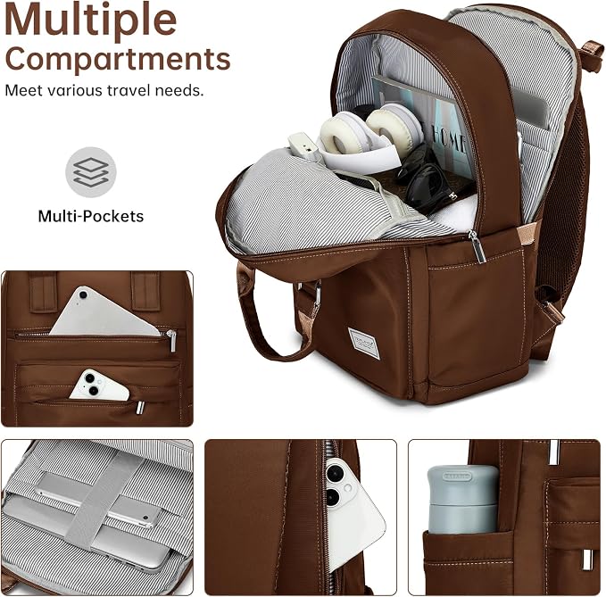 Carry On Luggage 22x14x9 Airline Approved, 22 Inch PP Hardshell Luggage Carry-on Suitcase with Spinner Wheels, Carry On Suitcase Set for Women(Mocha - Image 5