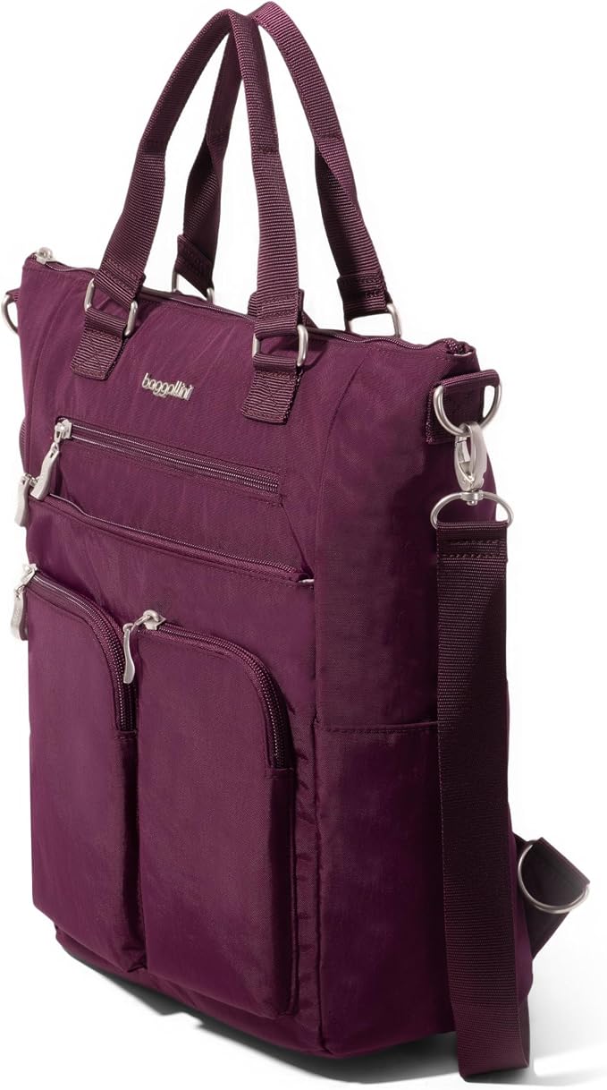 Baggallini All Set 3 in 1 Tote Backpack - 15"x10.5" Lightweight Travel Bag w/RFID Phone Wristlet - Image 7