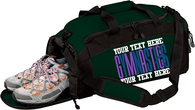 Personalized Women’s Gymnastics Duffel Bag – Custom Name Gym Bag for Girls & Teens – Practice, Competition & Travel Team Gear by all+about+me+company
