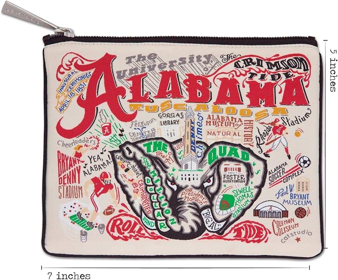 Catstudio Collegiate Zipper Pouch, University of Alabama Travel Toiletry Bag, Ideal Gift for Alumni, Makeup Bag, or Travel Purse - Image 6