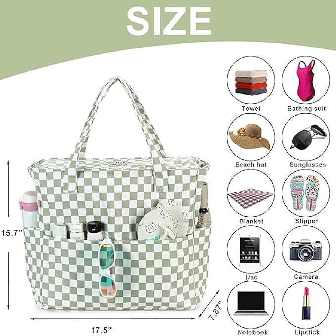 Bluboon Waterproof Beach Tote Pool Bags for Women Ladies Extra Large Carry On Bag With Wet Compartment for Weekender Travel - Image 4