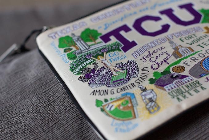 Catstudio Collegiate Zipper Pouch, Texas Christian University Travel Toiletry Bag, Ideal Gift for Alumni, Makeup Bag, Dog Treat Pouch, or Travel Purse - Image 4