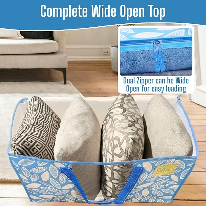 VENO 10 Pack Pack Heavy Duty Moving Bags, Clothes and Comforter Storage Bags with Clear Window, College Dorm Essentials Packing Supplies, Foldable Boxes Alternative (Spring Breeze, 10 Pack) - Image 2