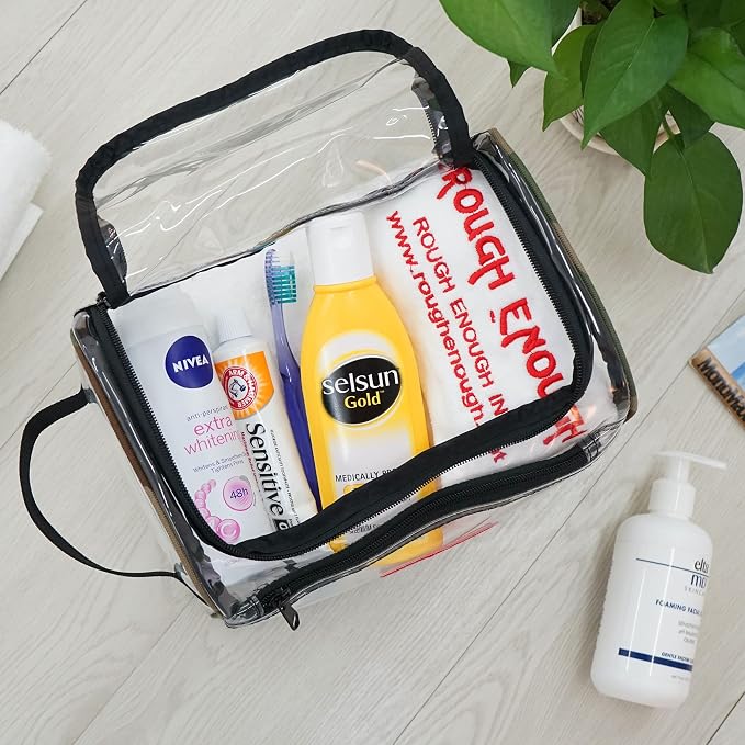 Rough Enough Clear Toiletry Bag For Toiletries Accessories - Image 4