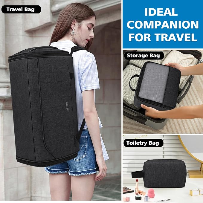 Convertible Garment Bags for Travel - Carry on Garment Duffle Bag with Backpack Straps for Men Women, 4 in 1 Large Travel Duffel Bags with Shoes Compartment Hanging Suit Dress Weekender Bag 3pcs Set - Image 6