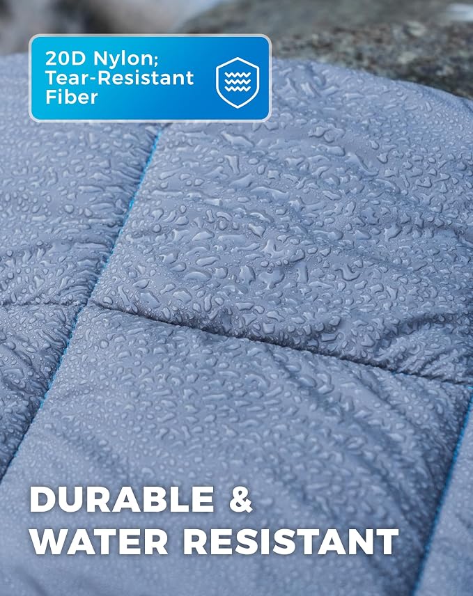 KingCamp Ultralight Camping Blanket, Packable Down Alternative Puffy Wearable Blankets Weatherproof Warm Package Quilt with Snap Buttons for Outdoor Hiking Travel Picnic Stadium (69" x 53", Charcoal) - Image 4