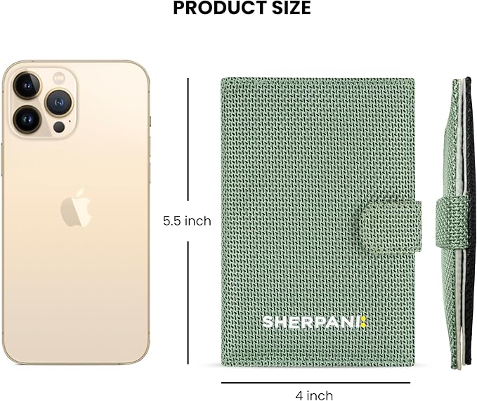 Sherpani Vienna, RFID Blocking Passport Holder, Travel Passport Cover Wallet, Travel Documents Organizer Protector, Travel Gift (Aloe Mist) - Image 4