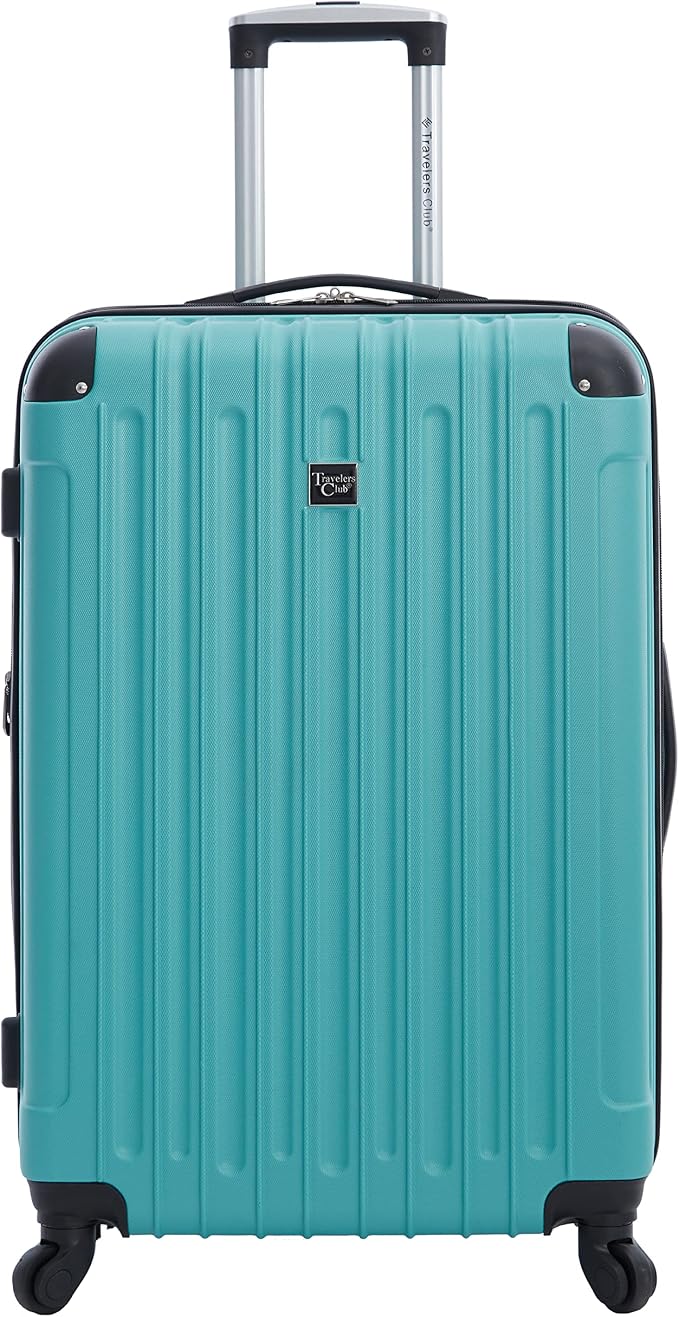 Travelers Club Midtown Hardside 4-Piece Luggage Travel Set, Emerald - Image 3
