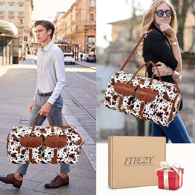 Garment Duffel Bag for Travel - Convertible Carry on Garment Duffel Travel Bag for Women Men Large Weekender Bag with Shoes Pouch 2 in 1 Hanging Suit Travel Duffel Bag 3pcs Set - Image 7