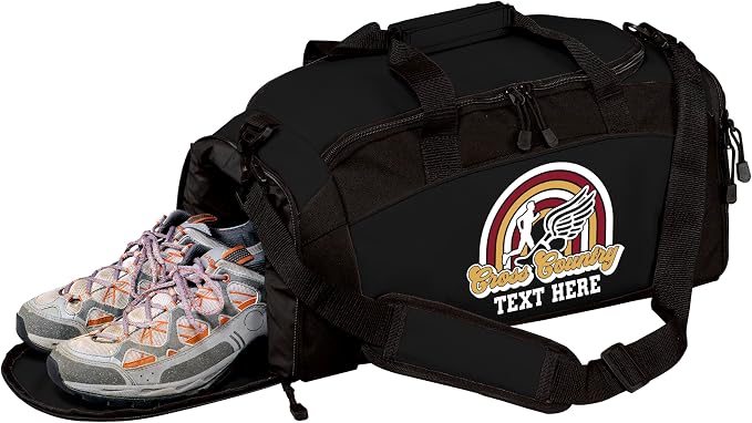 Personalized Cross Country Duffel Bag – Custom Name Team Logo XC Gym Travel Bag for Runners – Lightweight Athletic Sports Gear Bag for Boys & Girls by all+about+me+company