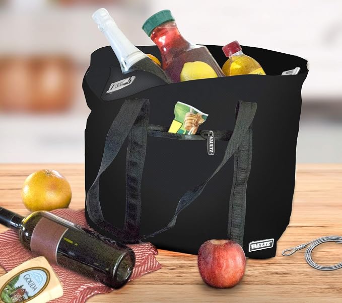 Vaultz Locking Cooler Bag - 20.5 Inches Travel Tote for Security and Convenience - Spacious and Insulated in Sleek Black - Image 2