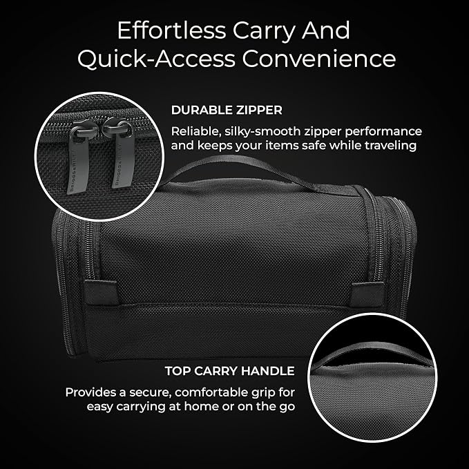Briggs & Riley Toiletry Kit - Travel Bags for Women & Men, Organizer for Vacation, Dopp Kit for Bathroom Accessories, Makeup, & Skincare - Image 4