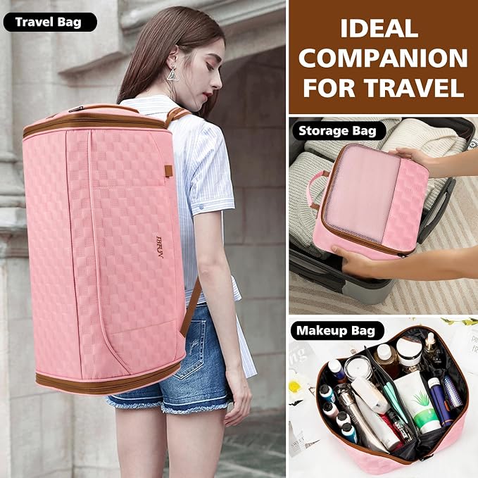 Convertible Garment Bags for Travel - Carry on Garment Duffle Bag with Backpack Straps for Men Women, 4 in 1 Large Travel Duffel Bags with Shoes Compartment Hanging Suit Dress Weekender Bag 3pcs Set - Image 6