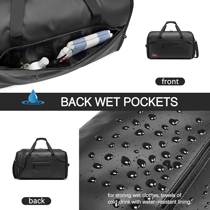Garment Bags for Travel,45L Carry on Convertible Garment Duffle bag for Men Women - 3 in 1 Hanging Suit Travel Bag with Shoulder Strap - Image 5