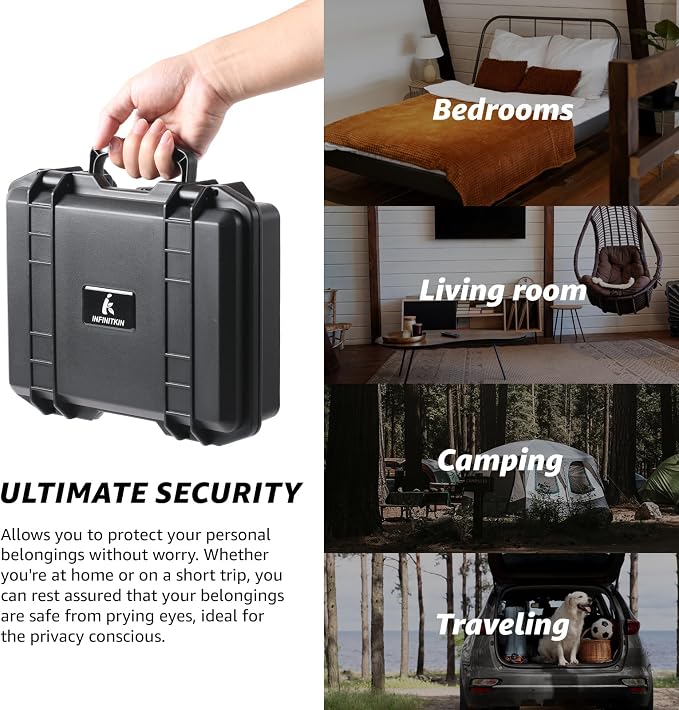 INFINITKIN Smell Proof Box, Large Airtight Storage Box with Combination Lock – Waterproof & Durable Smell Proof Container for Travel & Home, Great Gift Choice - Image 6