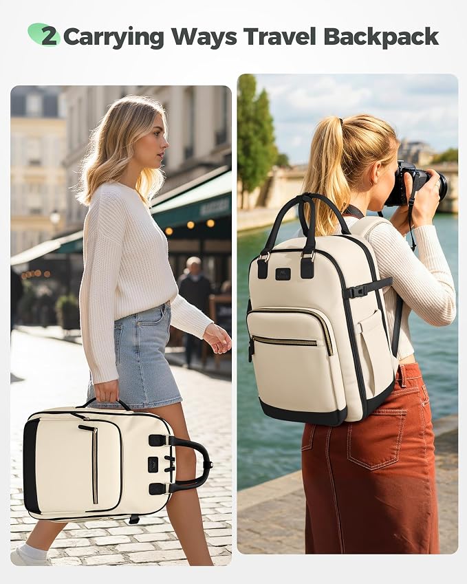 MATEIN HER Underseat Backpack with Removable Shoe Compartment for Frontier | Personal Item Bag, 18×14×8 inch, Flight Approved, Overhead Bin, Carry on Luggage with Padded 15.6" Laptop Sleeve, 3 Set - Image 2