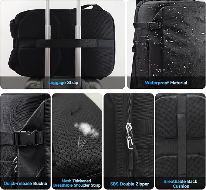 Vacuum Backpack 60L with Pump & Bags, Waterproof, 17" Laptop - Image 4