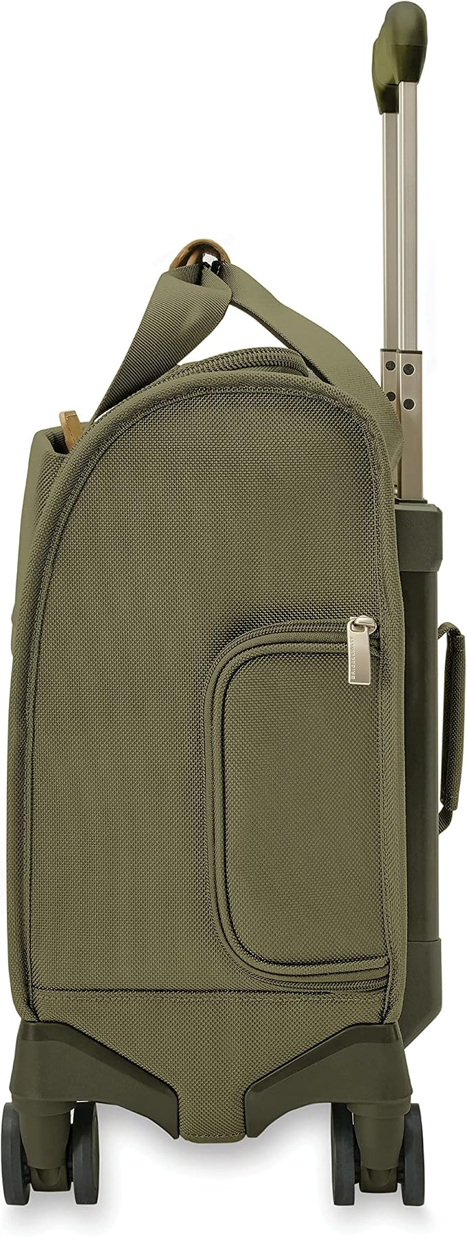 Briggs & Riley Cabin Spinner - Carry On Luggage for Travel, Suitcases with Wheels, Softside Rolling Bag for Men & Women, Fits Under Plane Seat, Interlocking Handle - Baseline Collection, Olive - Image 7
