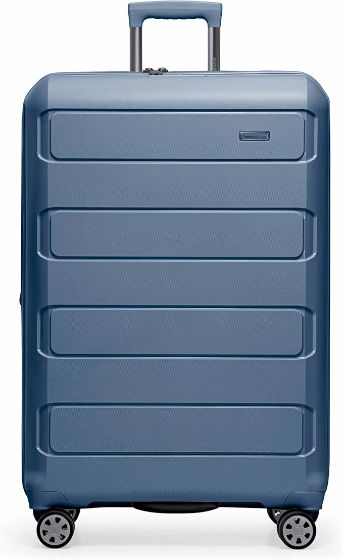 Traveler's Choice Pagosa Hardshell Expandable Luggage with Spinner Wheels, Slate Blue, 2-Piece Set (22/27) - Image 2