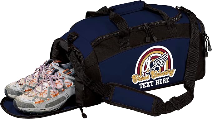 Personalized Cross Country Duffel Bag – Custom Name Team Logo XC Gym Travel Bag for Runners – Lightweight Athletic Sports Gear Bag for Boys & Girls by all+about+me+company