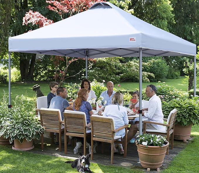 MASTERCANOPY 10x10 Pop Up Canopy Tent, 1 Person Setup Instant Shelter,Outdoor Portable Beach Canopy with Roller Bag, 4 Sandbags, 4 Ropes, 8 Stakes (10x10, White) - Image 7