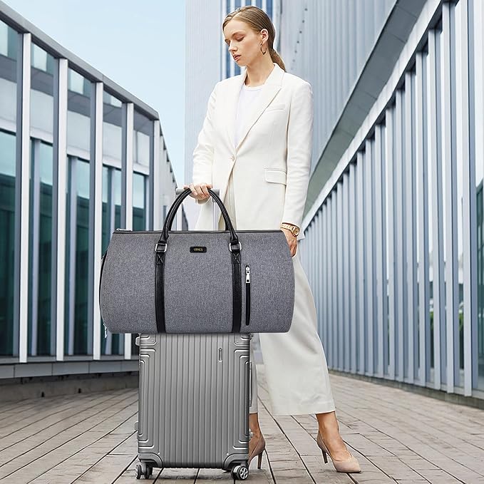 Convertible 2-in-1 Garment Bags for Travel, 50L Carry On Garment Duffle Bag With Shoe Compartment Large Weekender Bag for Women Men Hanging Suitcase Suit Travel Duffel Overnight Bags - Image 7