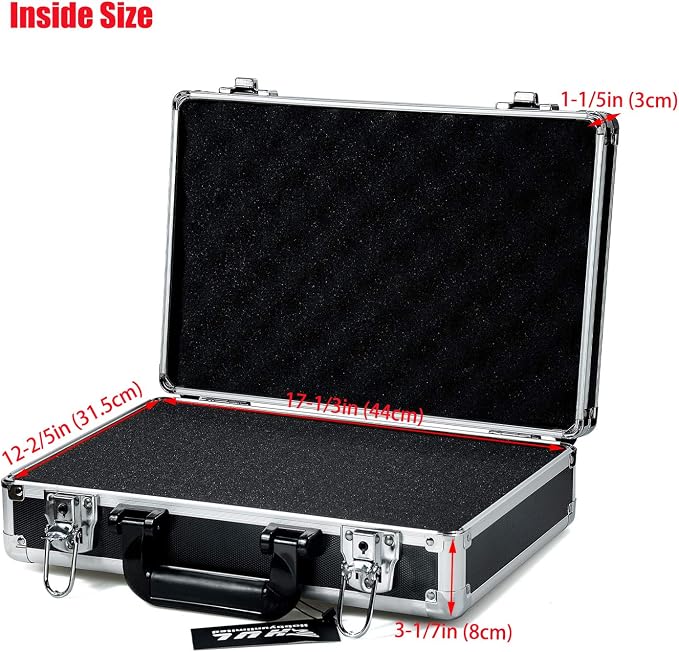 HUL 18in Two-Tone Aluminum Case with Customizable Pluck Foam Interior for Test Instruments Cameras Tools Parts and Accessories - Image 4
