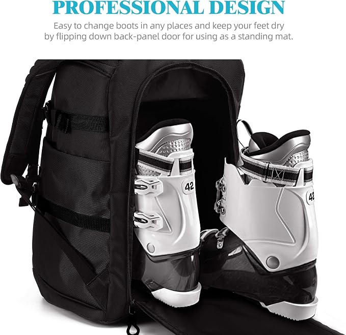 TurnWay Ski/Snowboard Boot Backpack/Ski Boot Backpack | Excellent for Store All Gear | Travel with Waterproof Exterior, Reflective Strip for Men, Women and Youth - Image 8
