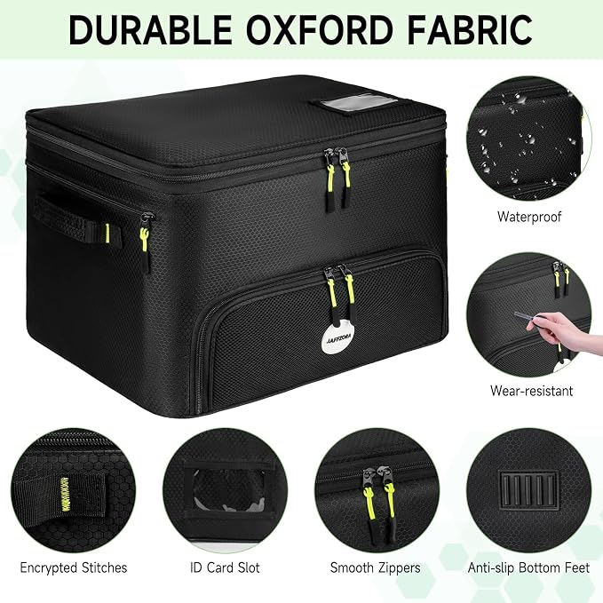 Golf Trunk Organizer, 2 Layers Golf Accessories Bag for Men, Waterproof Car Golf Storage Organizer with Compartment for 2 Pairs of Shoes, Golf Gifts for Men Women, Black - Image 5