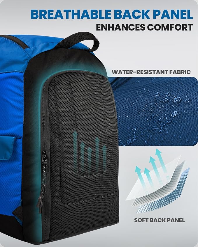 OutdoorMaster Ski Boot Bag, Ski and Snowboard Boots Travel Backpack with separate compartments for Helmet, Ski Shoes, Goggles, Gloves, and Accessories, Splash proof Exterior & Bottom - Image 3