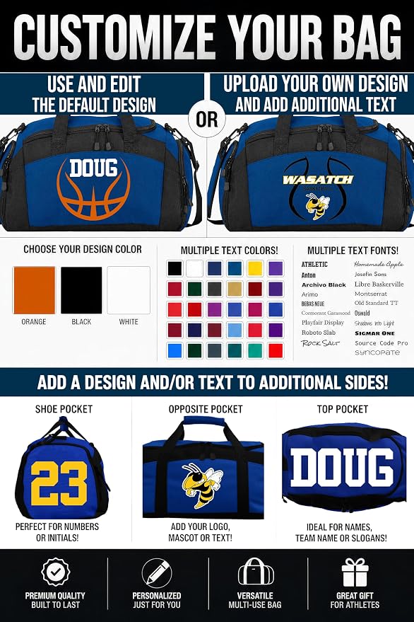 Personalized Basketball Duffel Bag with Shoe Compartment, Custom Basketball Bag with Name and Number, Basketball Travel Bag for Players, Team Sports Gear Bag - Image 2