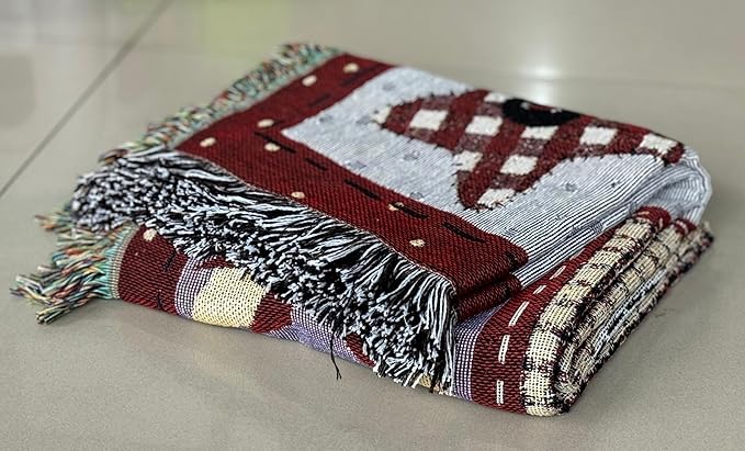 Friends & Family Like Angels Woven Tapestry Throw Blanket Wall Hanging Art Handicrafts Jacquard Multipurpose Soft Travel Mat Outdoor with Fringe Tassels 50 X 60 Inches